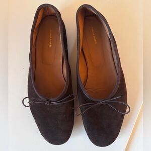 Mansur Gavriel Brown Ballet Flats Size 39.5 Rare